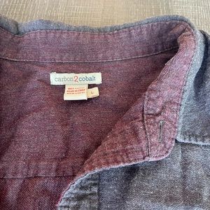 Carbon 2 Cobalt Men’s Large Purple Button Up Long Sleeve Shirt